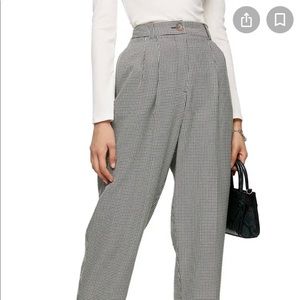 H&M Plaid Preppy High Waist Pants Trousers XS